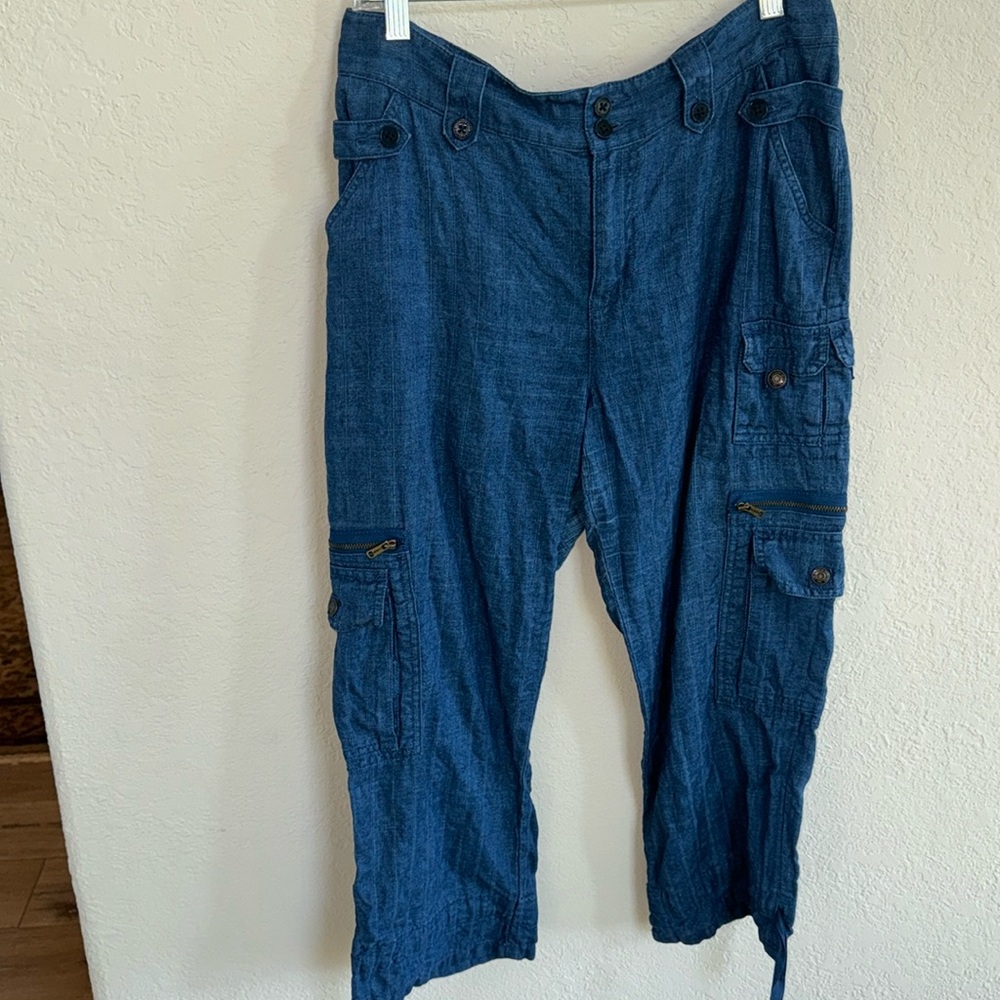 Ralph Lauren Linen Cargo Cropped pants